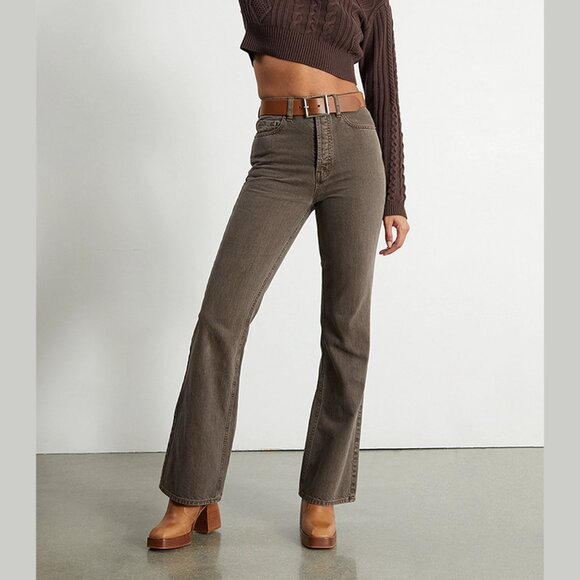 Pacsun Brown High Waisted Bootcut Jeans Size 23 NW0T - Picture 1 of 11